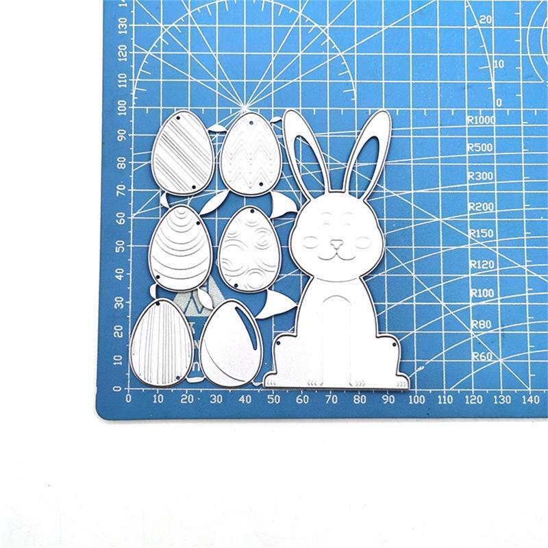 Easter Bunny Eggs Metal Cutting Die for DIY Paper Art Crafts Photo Album Decor
