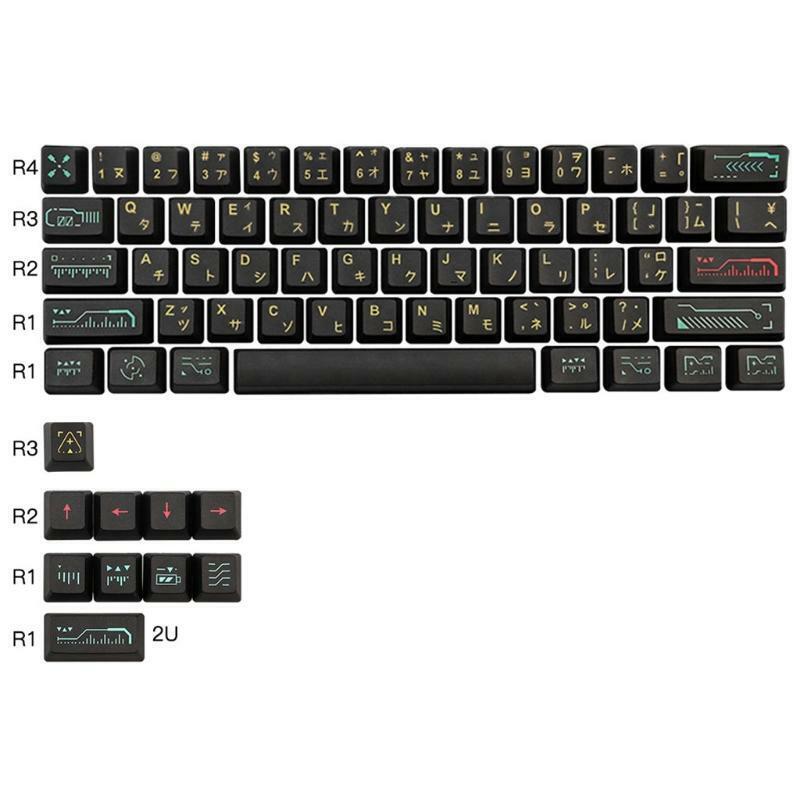 71Keys Set OEM Profile Custom Keycaps PBT Dye Sublimation for Cherry MX Switches