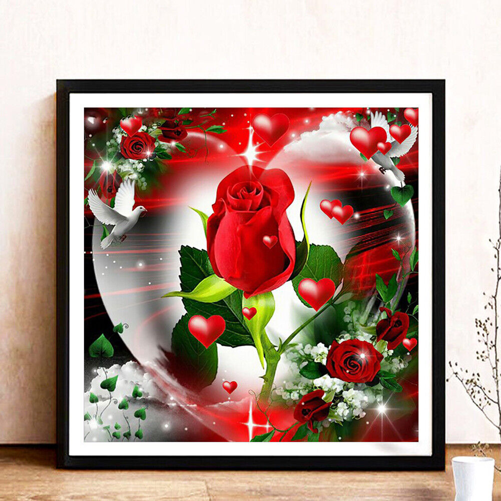 5D diamond painting square diamond DIY rose flower series