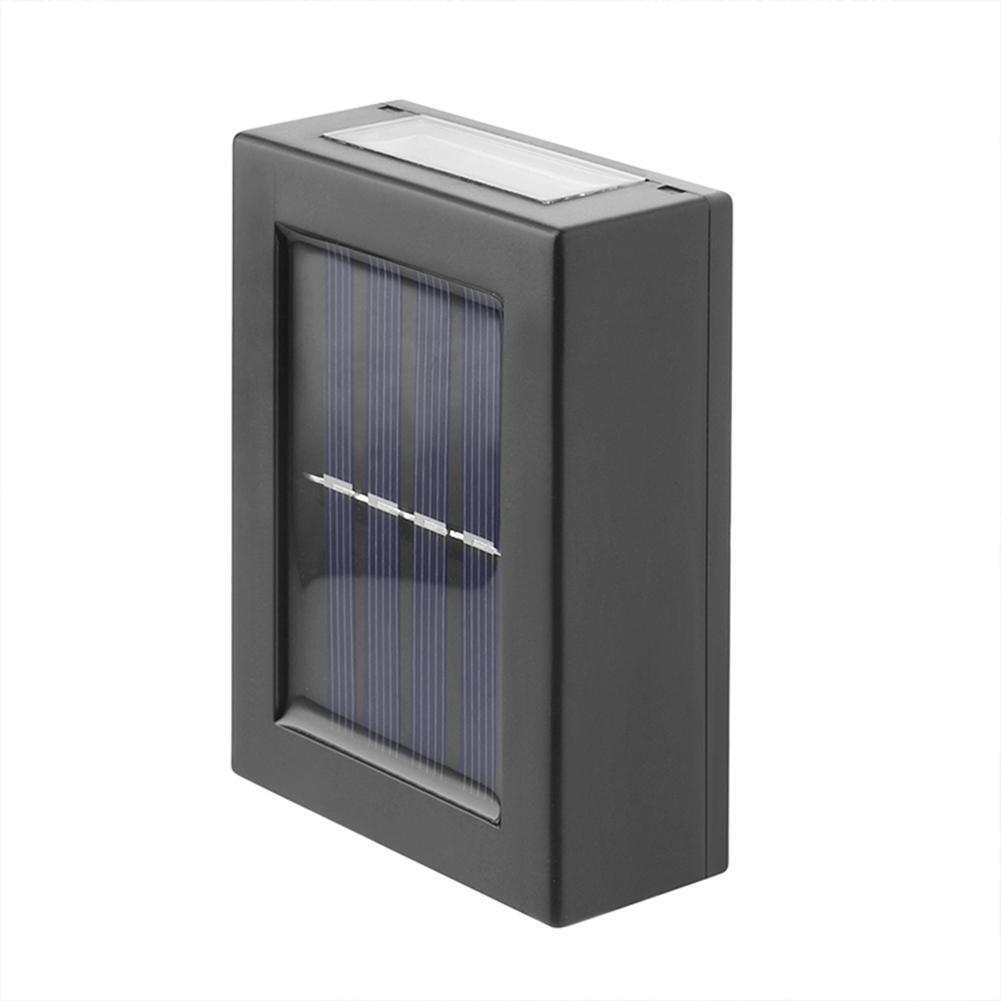 4pcs LED Solar Light Outdoor Wall Lamp for Garden Yard Decor (White Light)