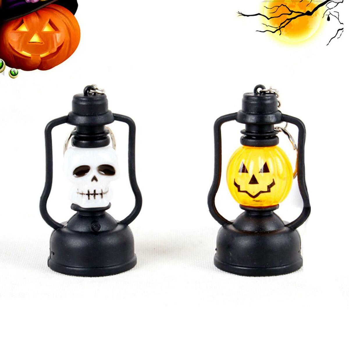 2x  Pumpkin  Glowing Key Chain Purse Pendant Charms Keyring