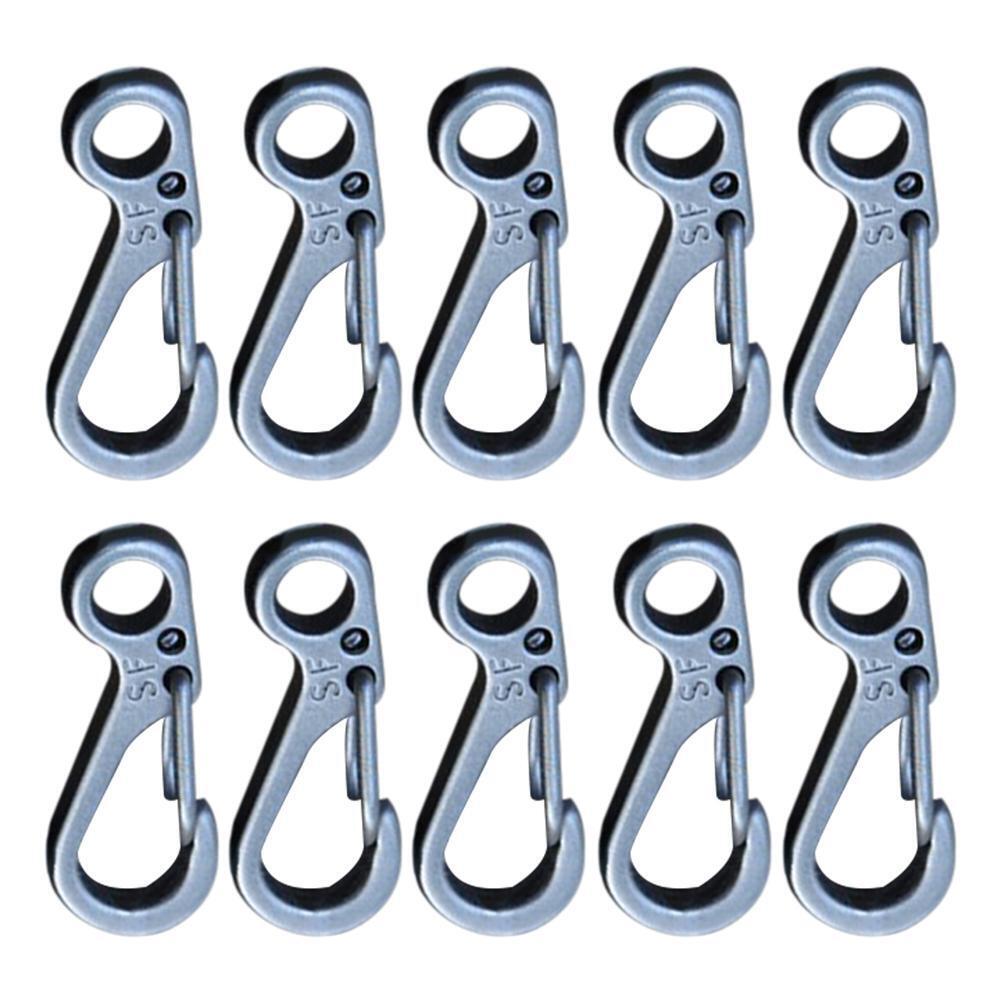 Mini Carabiner Keychain Outdoor Climbing Spring Buckle EDC Tool (Grey)