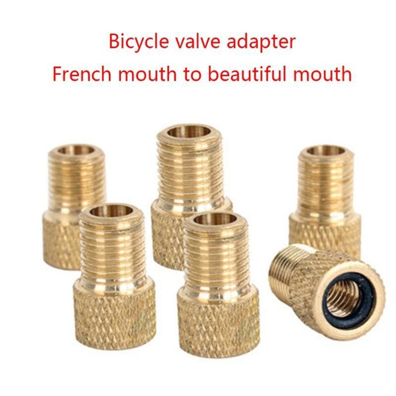 Presta to Schrader Brass Aluminum Alloy Bicycle Valve Adapter Converter Adapter