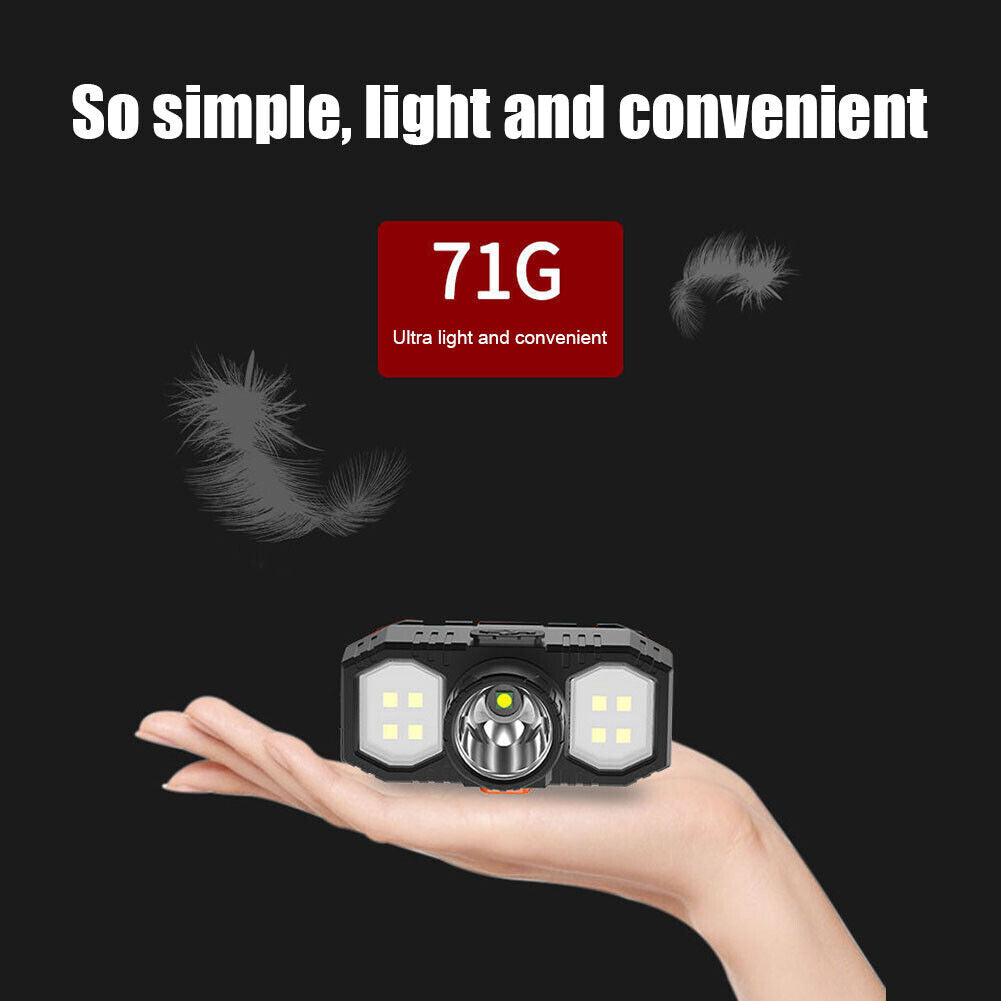 Waterproof LED Headlight USB Rechargeable XPE COB Fishing Headlamp Torch