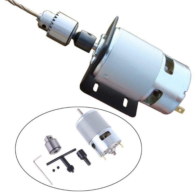 New 775 Motor DC 12-24V Electric Drill With Drill Chuck For Polishing Drilling