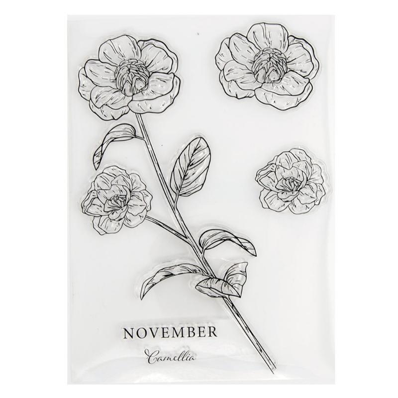 12pcs Rose Sunflower Silicone Clear Seal Stamp DIY Scrapbooking Embossing Photo