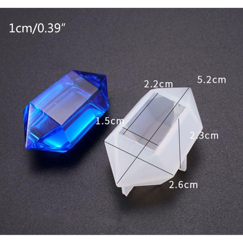 8 Pcs/set Crystal Epoxy Mould DIY Pendant Necklace Jewelry Decorative Silicone