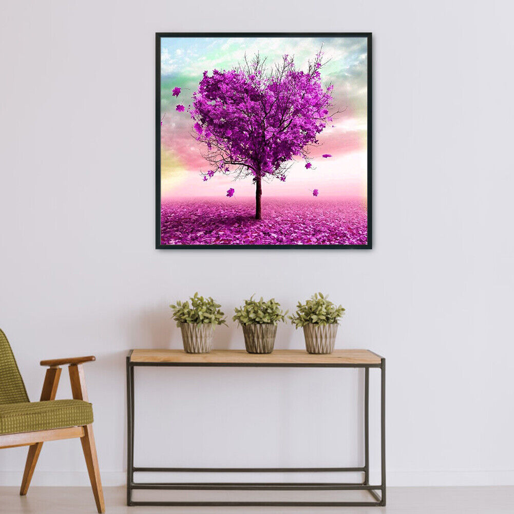 Love Tree Cotton Cross Stitch DIY 11CT Stamp Embroidery Print Craft (SZX55)