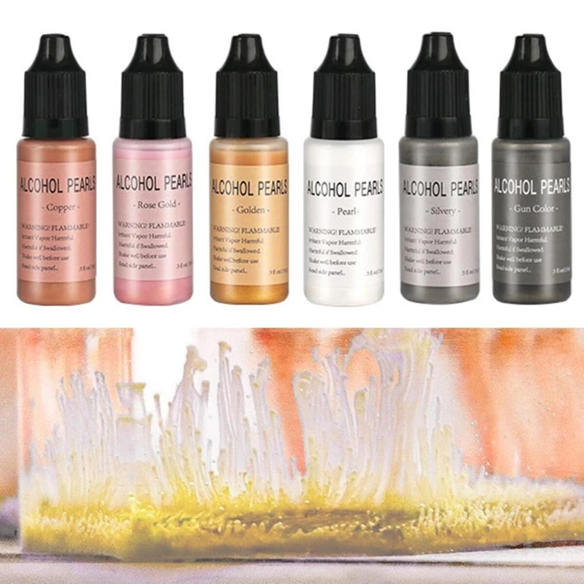 Epoxy Paint Stones Canvas Pigment based Paint Acrylic  Bottles Ink