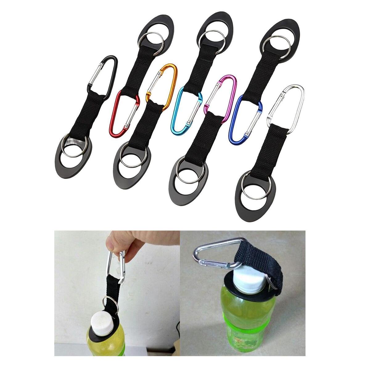 7 Pieces Water Bottle Buckle Clip Carabiner Hooks for Outdoor Camping Hiking