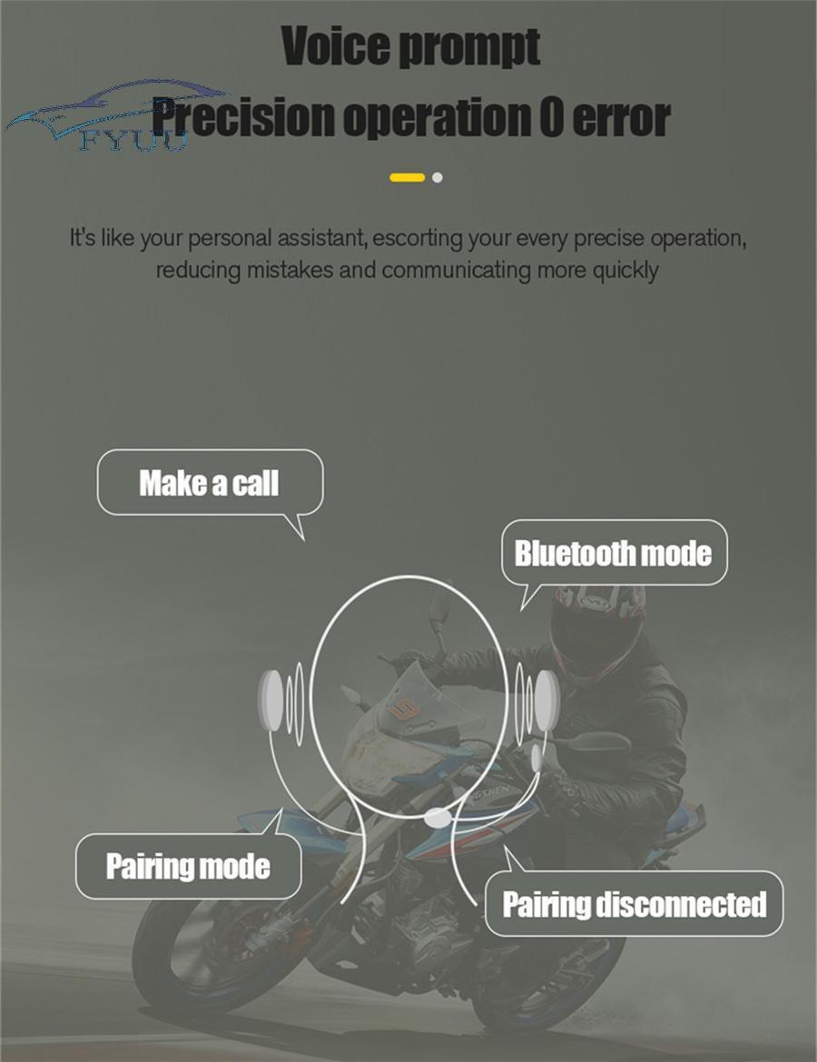 Red Motorcycle Helmet Bluetooth Headset Handsfree Wireless Earphone Music Player