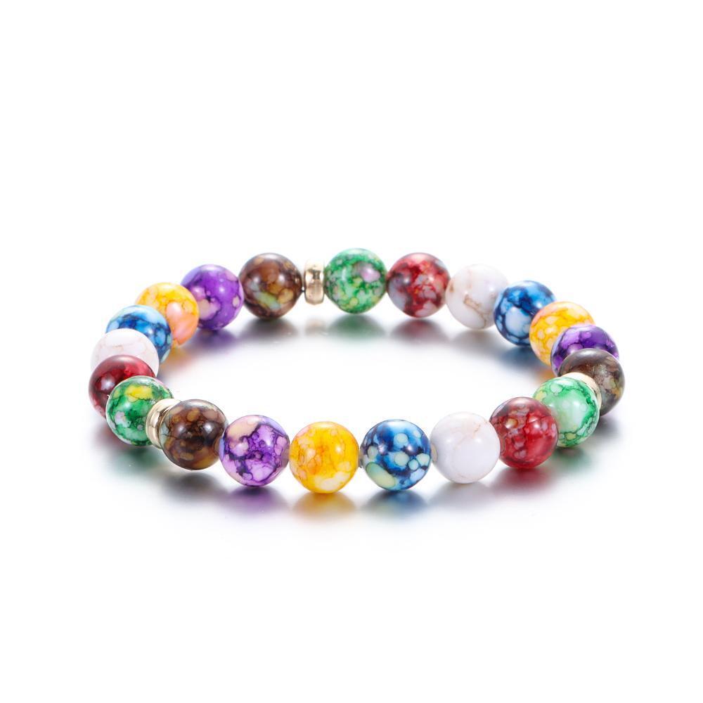 Reiki Agate 7 Chakra Bracelet Natural Stone Natural Stone Bangle Wristbands