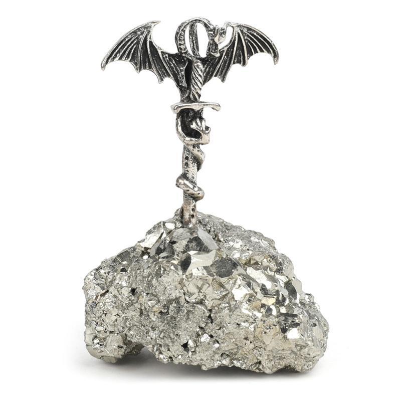Natural Pyrite Cluster Energy Healing Crystal Stone Pterosaur Sword Ornaments