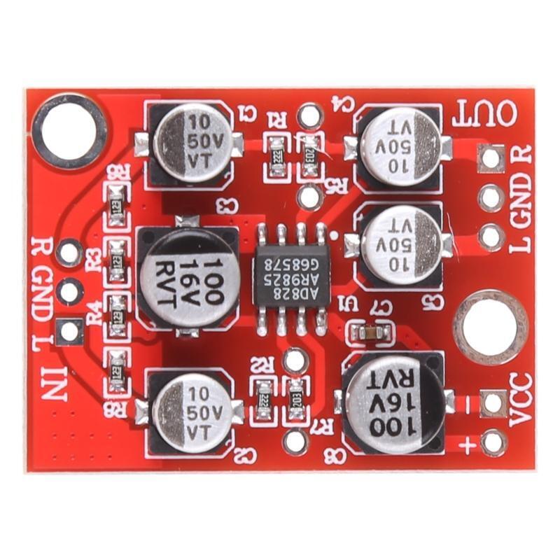 DC 5V-15V 12V AD828 Stereo Preamp Power Amplifier Board Preamplifier Module