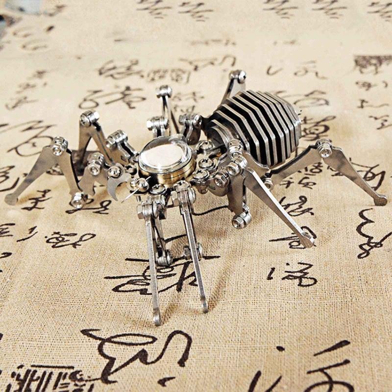 Foldable Hand and Foot Punk Spider Clock Creative Metal Crafts Ornament