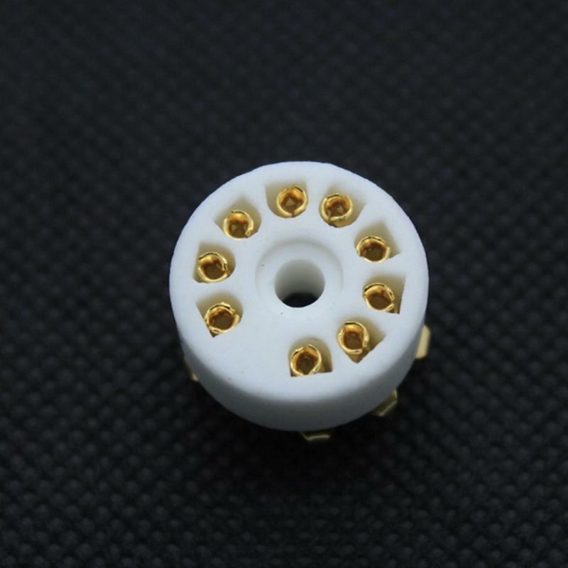 Ceramic Tube Socket Holder ECC83 12AY7 12AZ7 Small 9 Pin Outlet For 12AX7 12AU7