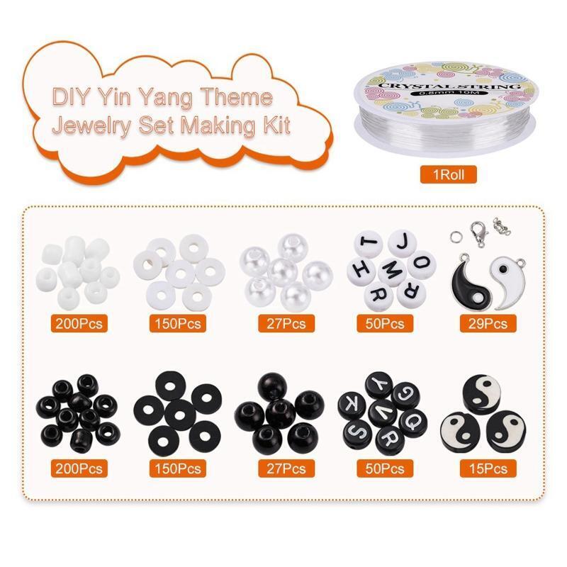 Tai Chi  Bead Yin Yang Beads For Jewelry Making Polymer Clay Beads Necklace