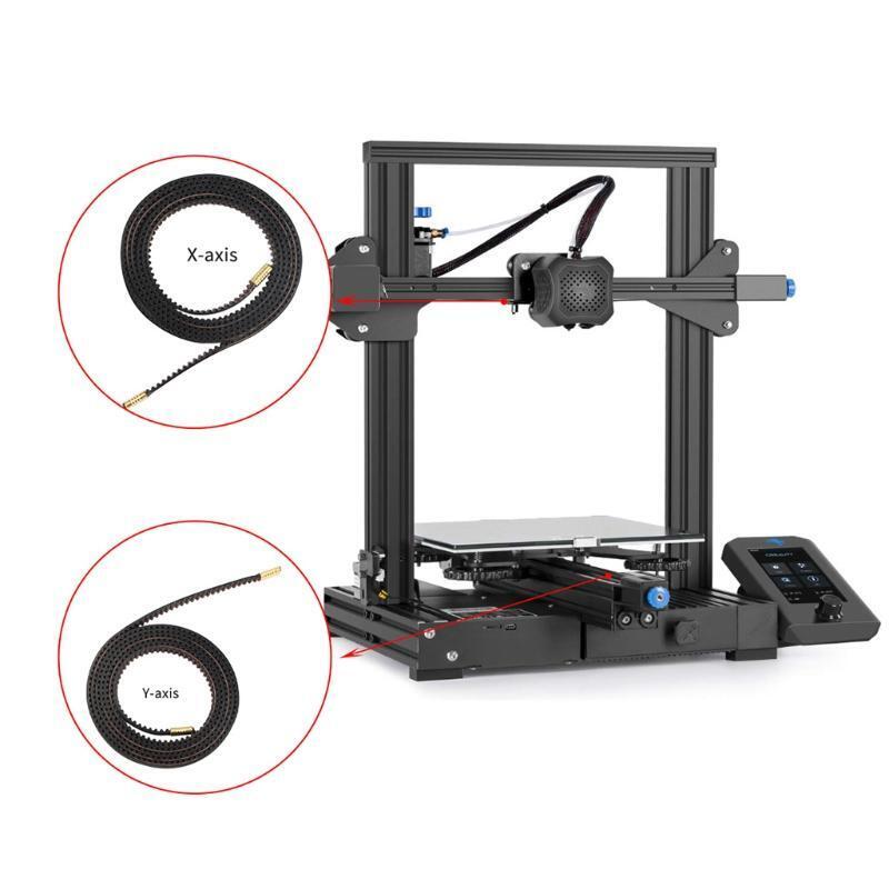 Ender3 V2 Gates 2GT-6mm Rubber Open Gear Timing Belt X Axis 80cm + Y Axis 74cm