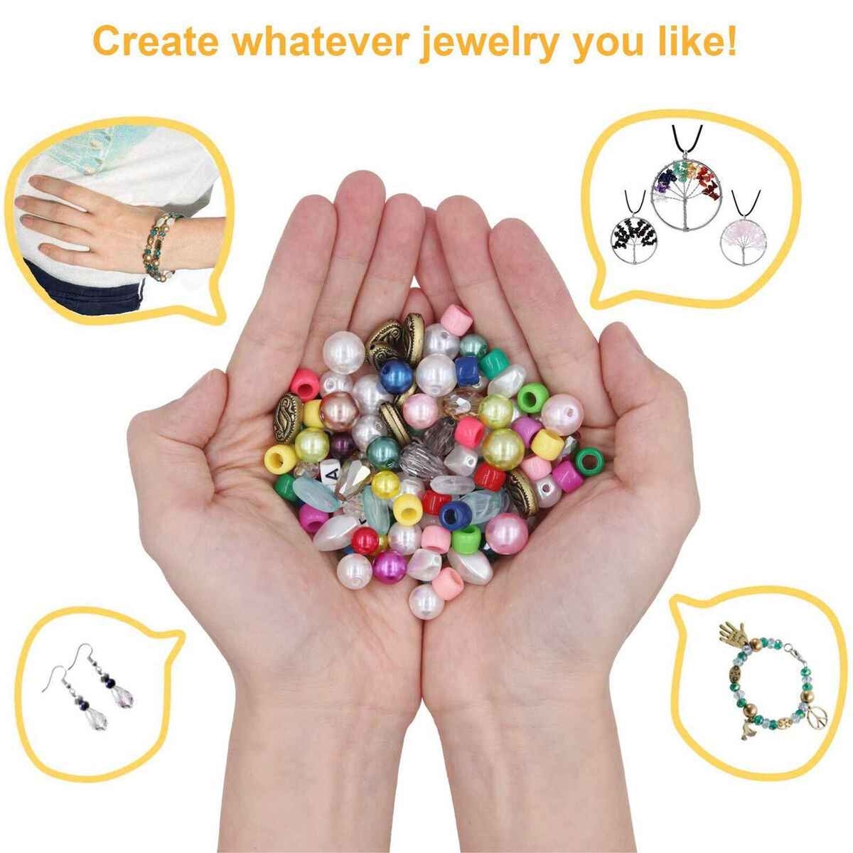 1171pcs   Making Supplies Kits Jewelry Pliers with Storage Organizer