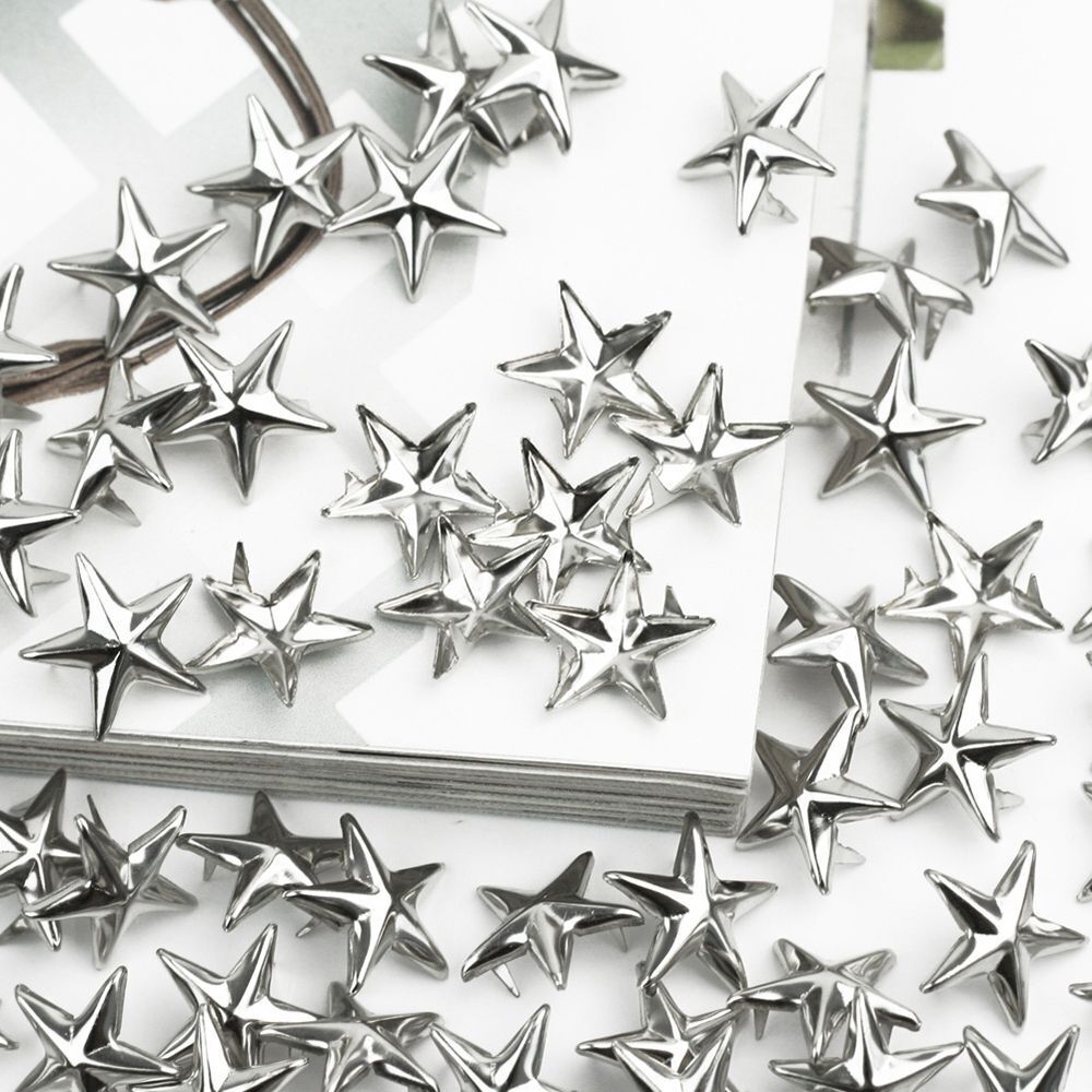 Clothing Accessories Leather Craft Spots Nailhead Star Rivets Studs Spikes