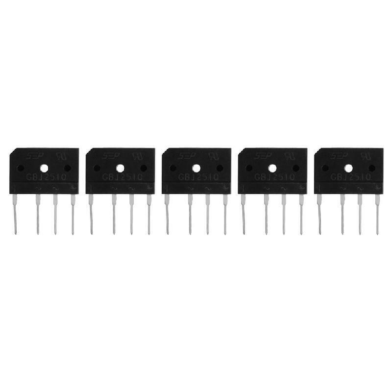 New 5Pcs Single Phases Diode Bridge Rectifier IC Chip 25A