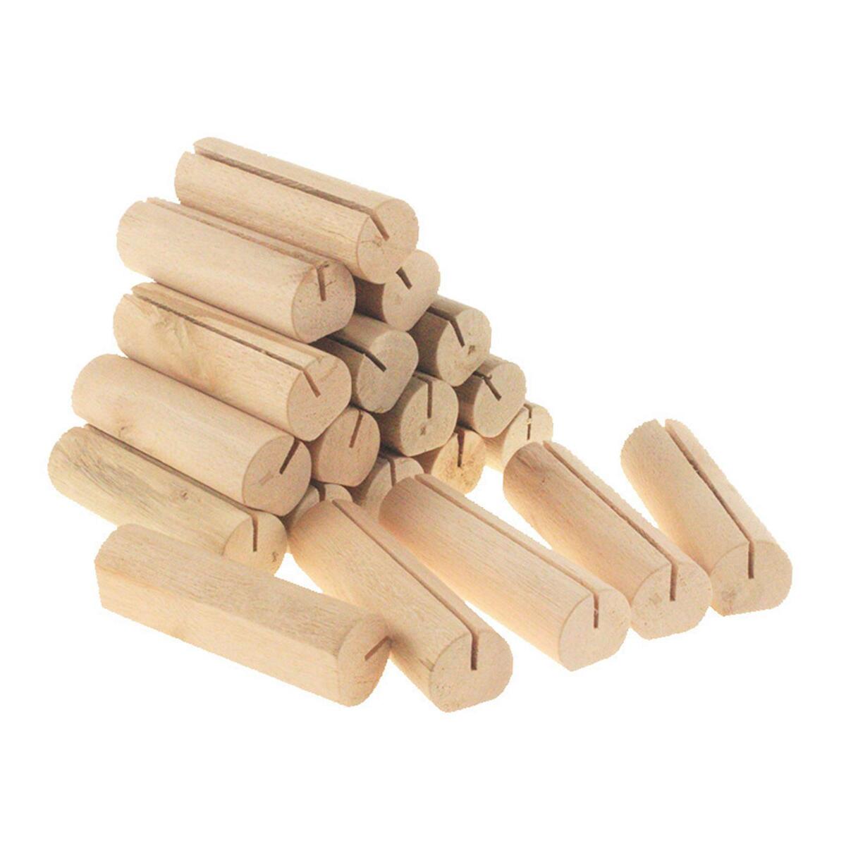 20x Wood Place Card Holders Wedding Kraft Place Cards Table Numbers Sign