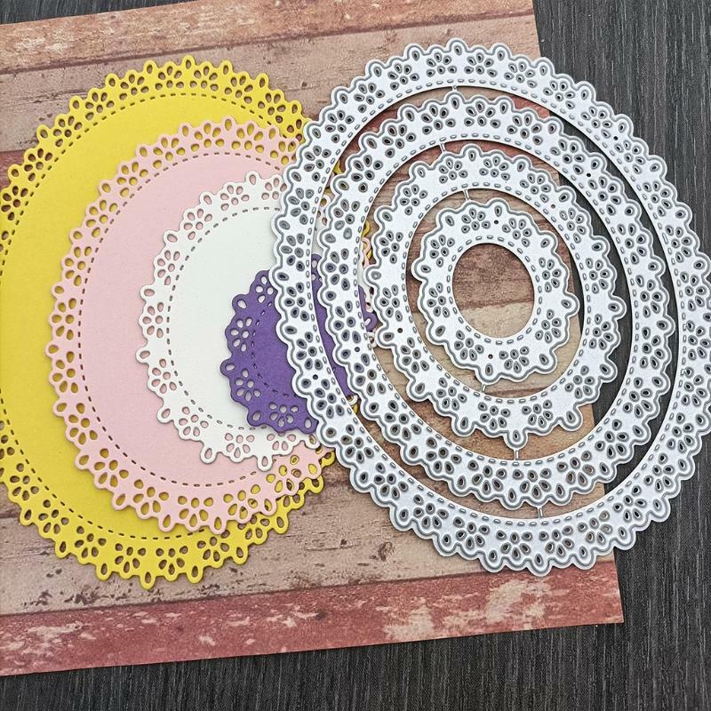 Oval Tag Metal Cutting Dies Stencil DIY Scrapbooking Album Paper Card Template