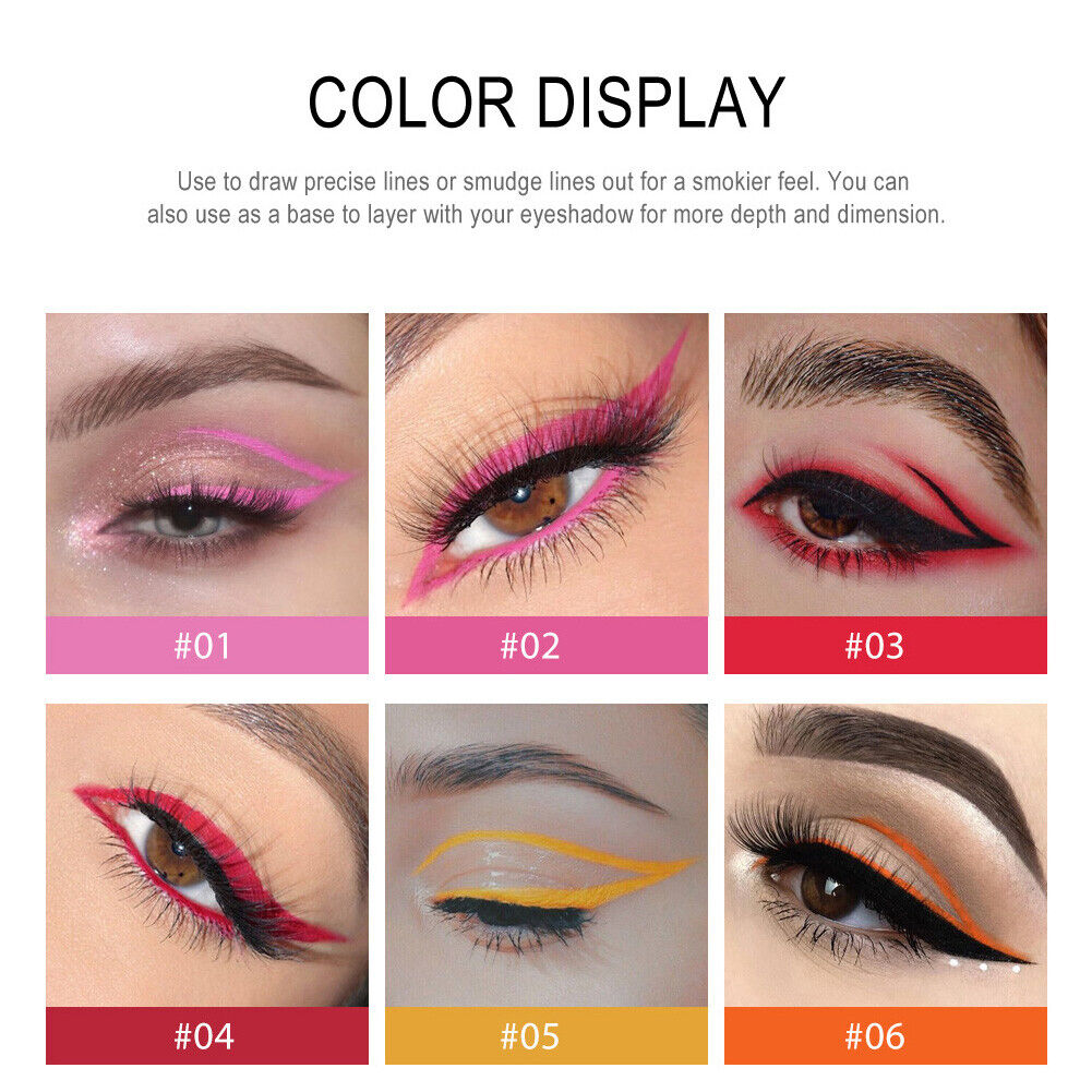 Handaiyan Colored Eyeliner Set Waterproof Eyeliner Pencil Long Lasting Kits