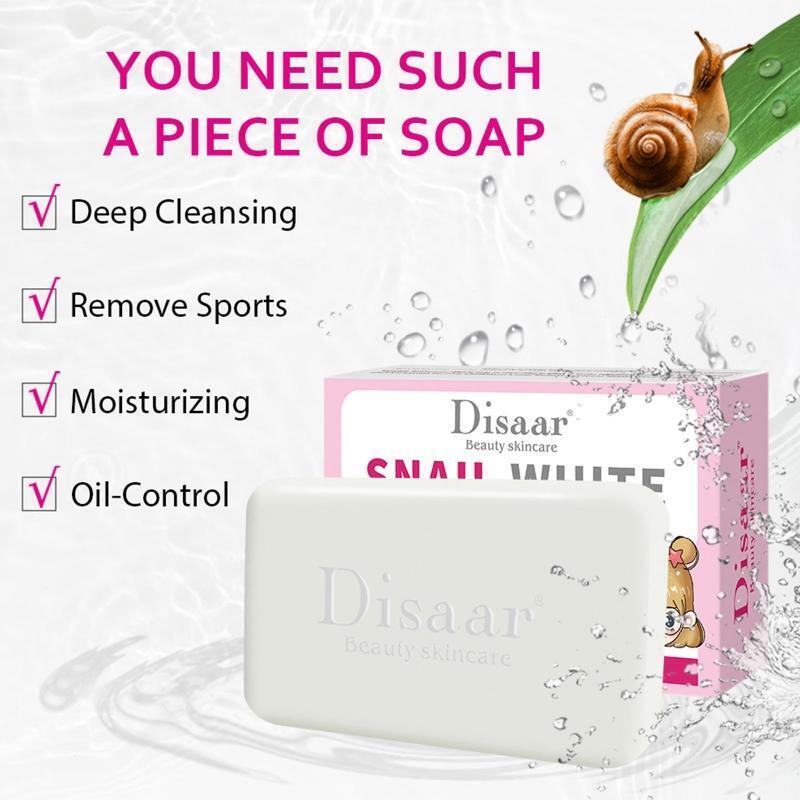 Natural Handcrafted Snail Soap Skin Brightening Soap Moistening Cleaning Soap