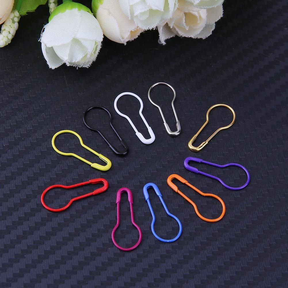 300pcs Colorful Gourd Shape Safety Pins Metal Clips Knitting Stitch Marker
