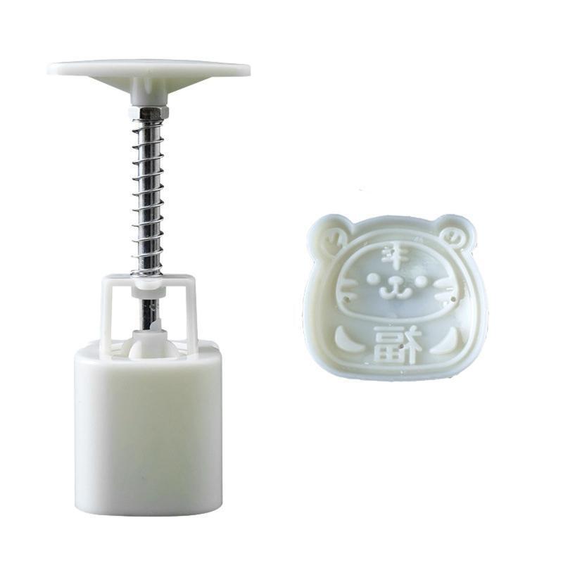 Tiger Shaped Stamps Moon Cake Moulds for Mid-Autumn Festival DIY Baking Mooncake