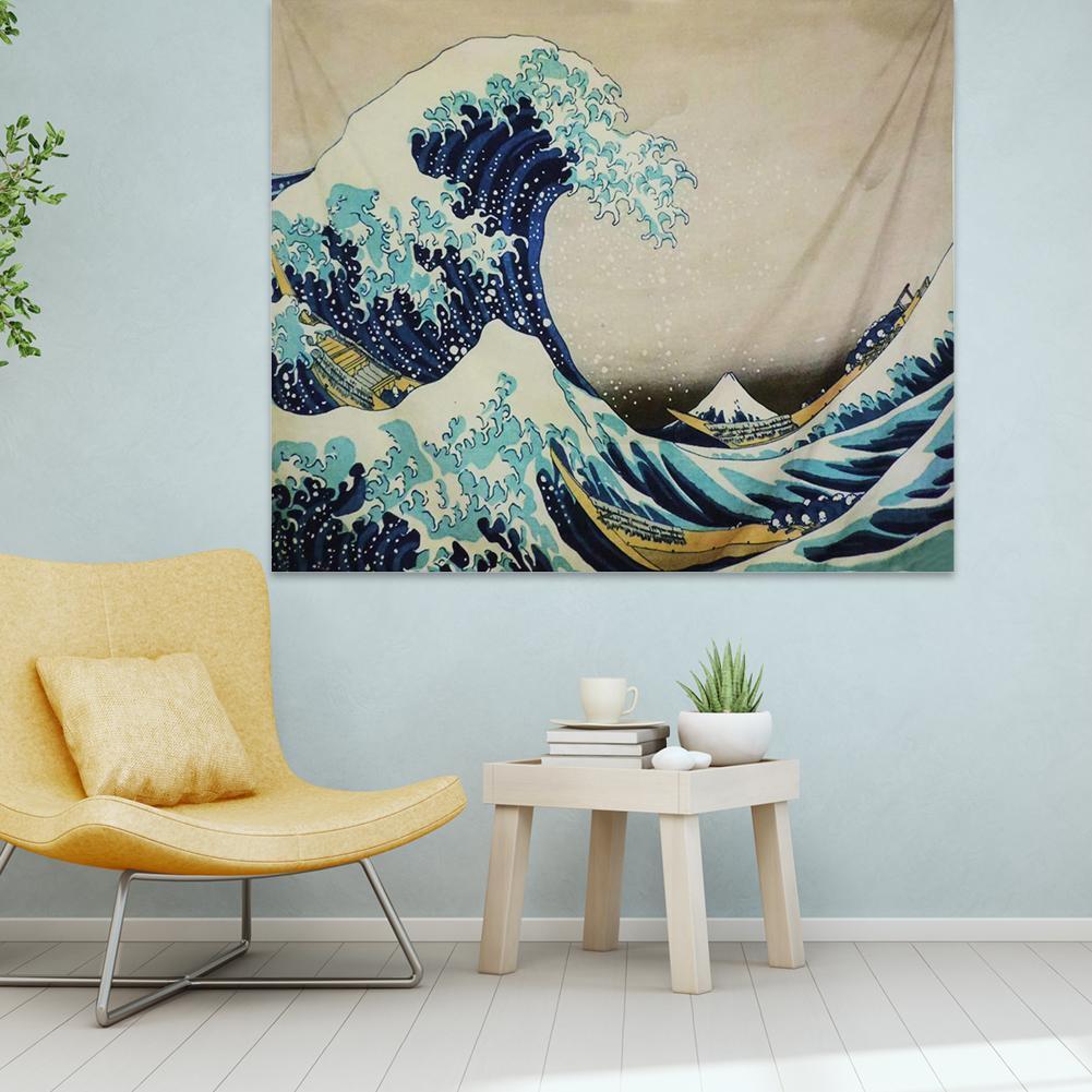 Wall Hanging Carpet Wave Pattern Tapestry Yoga Beach Mat Home Tablecloth