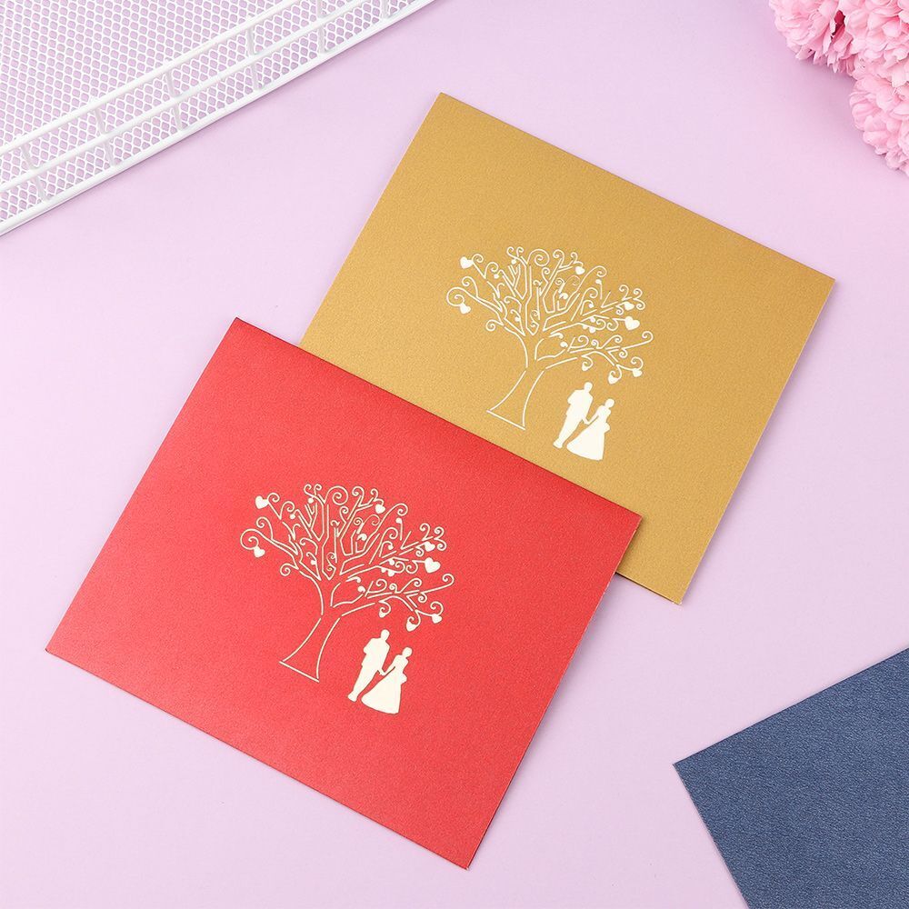 Anniversary Pop UP Love Card Thank You Cards Wedding Invitation Greeting Card