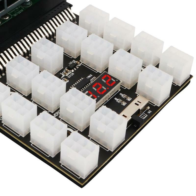 64pin To 17 Groups 6pin Power Black Supply Board 12V Graphics Card Adapter