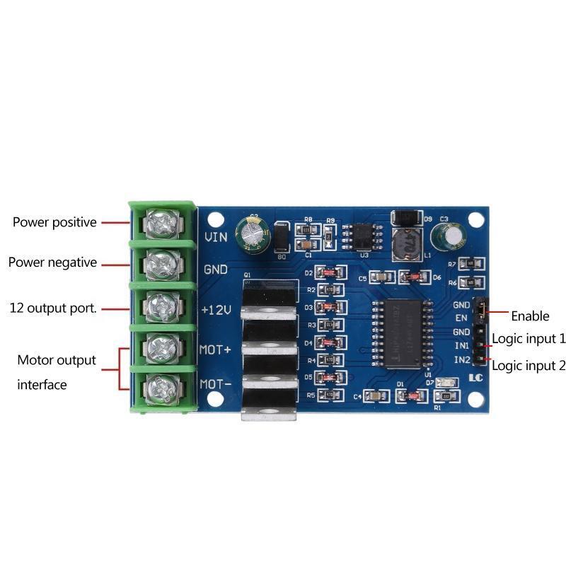 Motor Driver H-Bridge 170W Module 2-Channel PWM Inputs Forward Reverse Braking