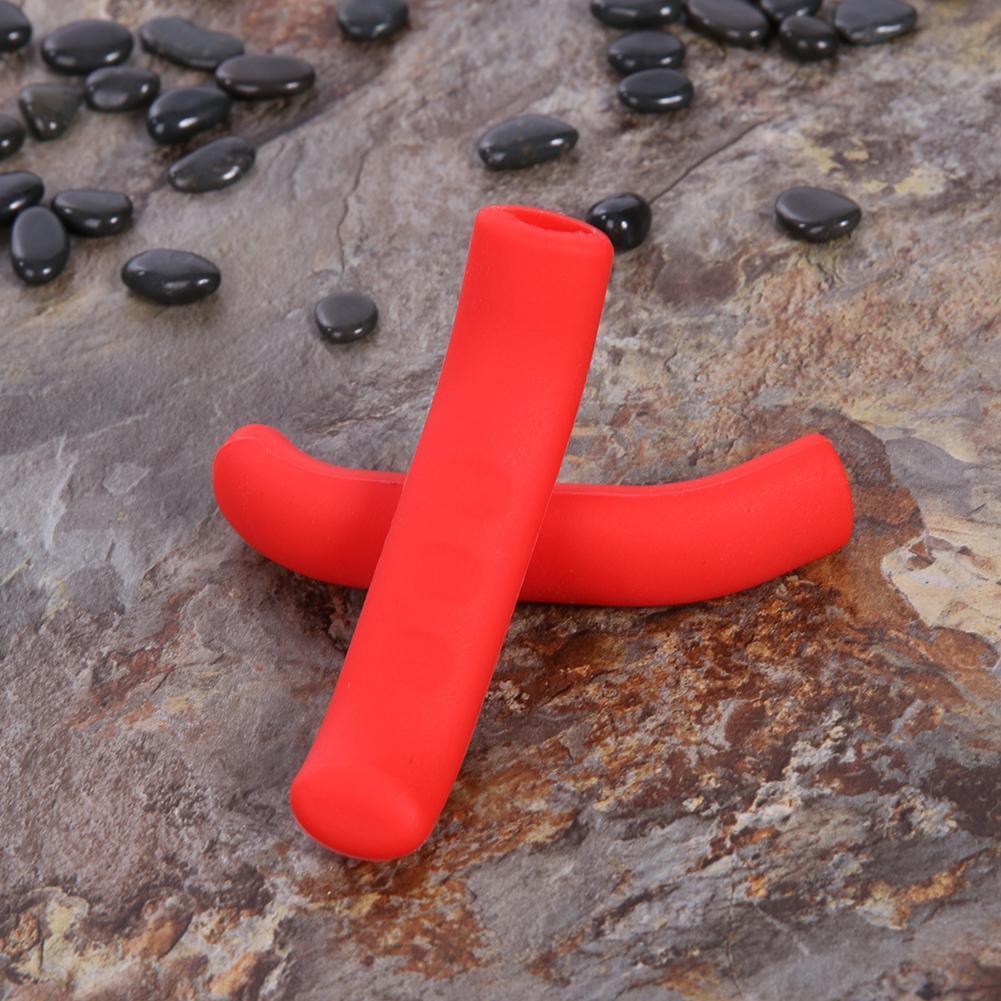 Bicycle Brake Handle Cover Silicone Bike Anti-Skid Protector Cover (Red)