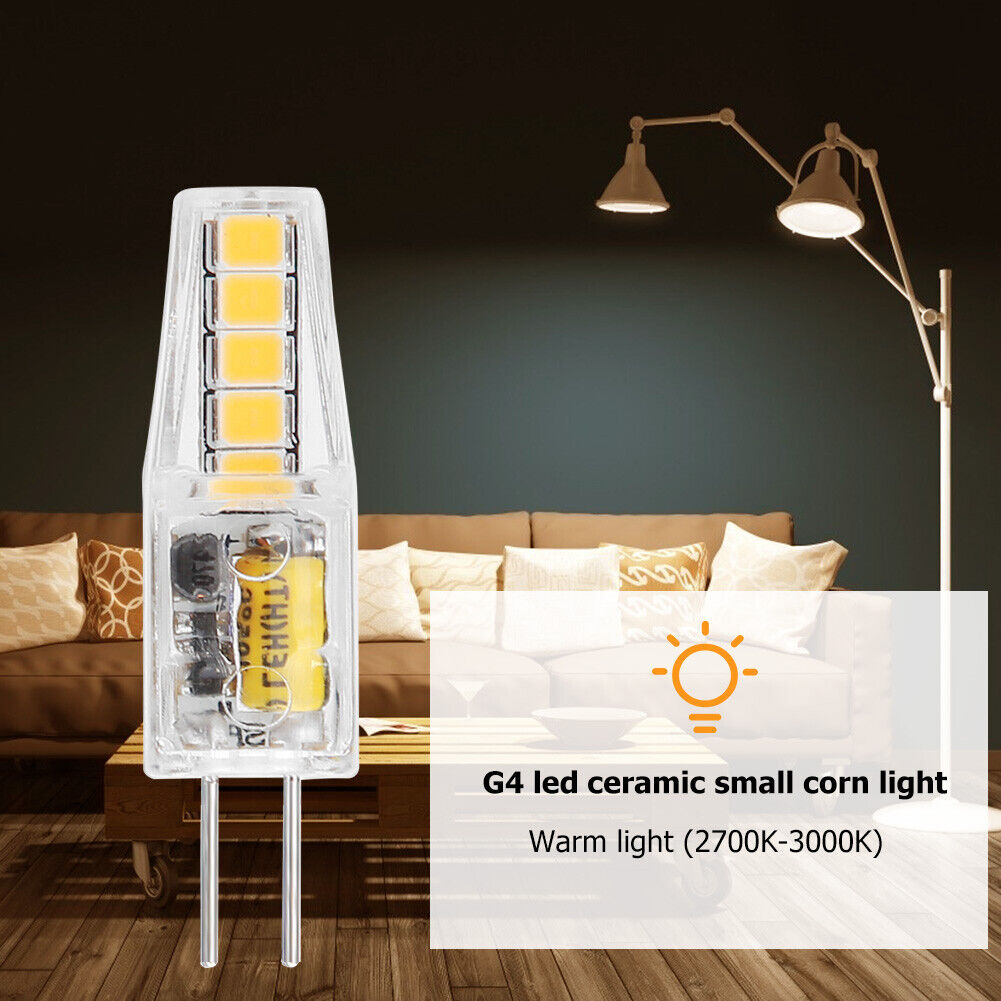 12V AC/DC G4 LED Lamp Bulb 2W SMD2835 10LED Chandelier Light Bulb (WW)