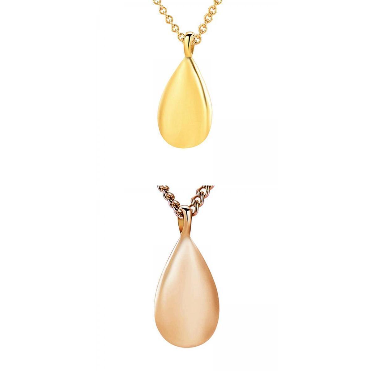2 Piece Urn Necklace for Ashes Stainless Steel Charm