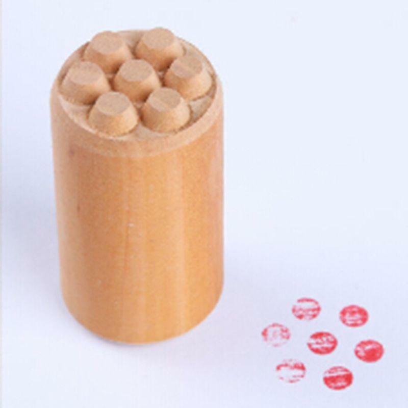 5pcs/set Cake Mold Wood Dessert Seal Stamp Chinese Moon Cookie Baking Decorating