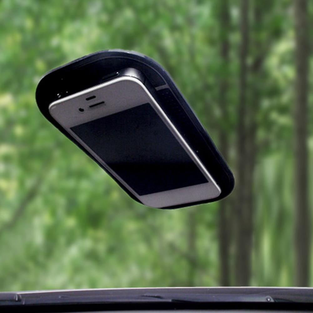 Car Dashboard Sticky Pad Anti Slip Cell Phone Key Holder Mat Black/White