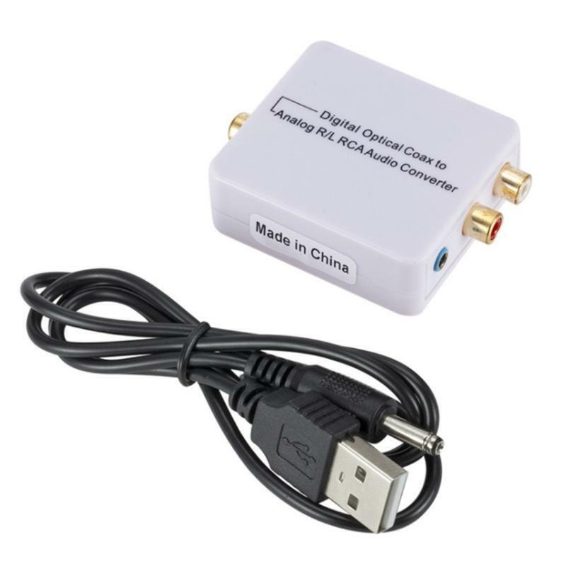 3.5 Mm Coaxial Converter Digital Optical Coax To Analog R/L RCA Audio Converter
