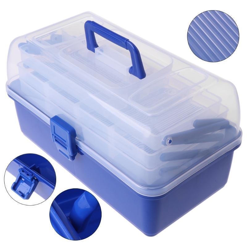 Portable Fishing Tackle Box Lure Bait Hooks Storage Case Organizer Outdoor New