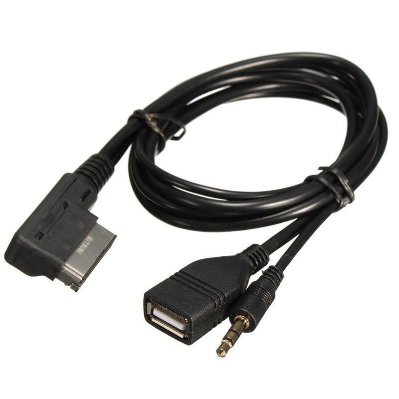 3.5mm AUX Audio Cable MDI AMI MMI Interface USB Adapter for A6L A8L Q7 A3 A4L A5