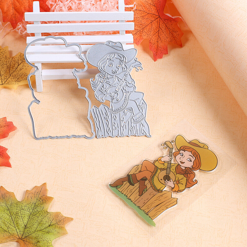 Cutting Die Stencil Scrapbooking Girl Stamp Set Paper Card Embossing Craft-