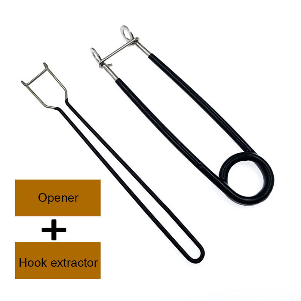 Portable Fish Mouth Opener + Jaw Spreader Hook Remove Kit Fishing Tackle