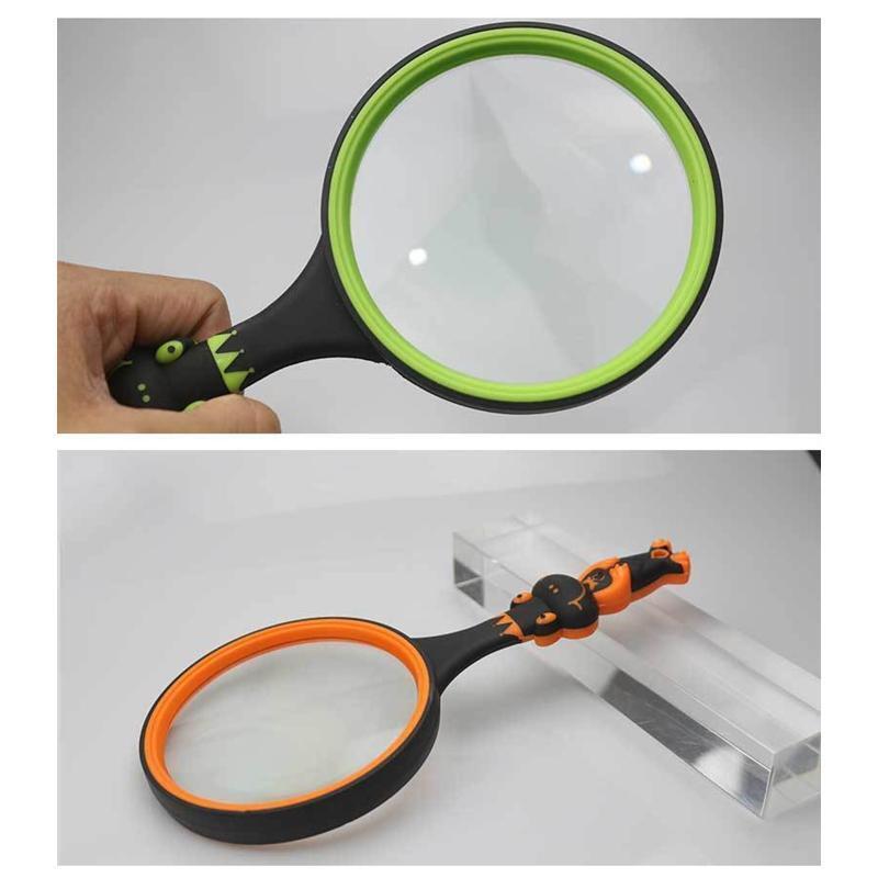 Frog-shaped Magnifying Glass 8X Handheld Reading Magnifier for Kids & Seniors