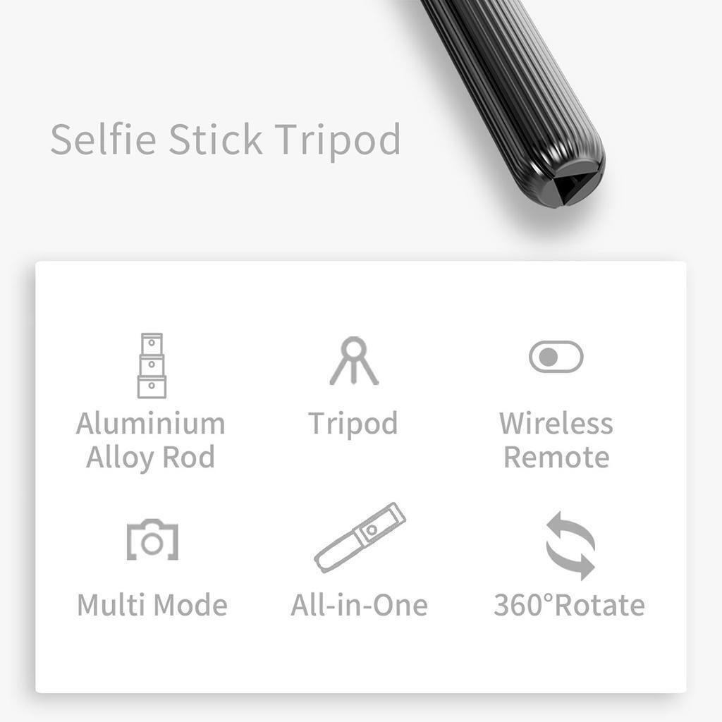 Wireless Selfie Stick, Extendable Aluminum Alloy Selfie Stick Tripod with