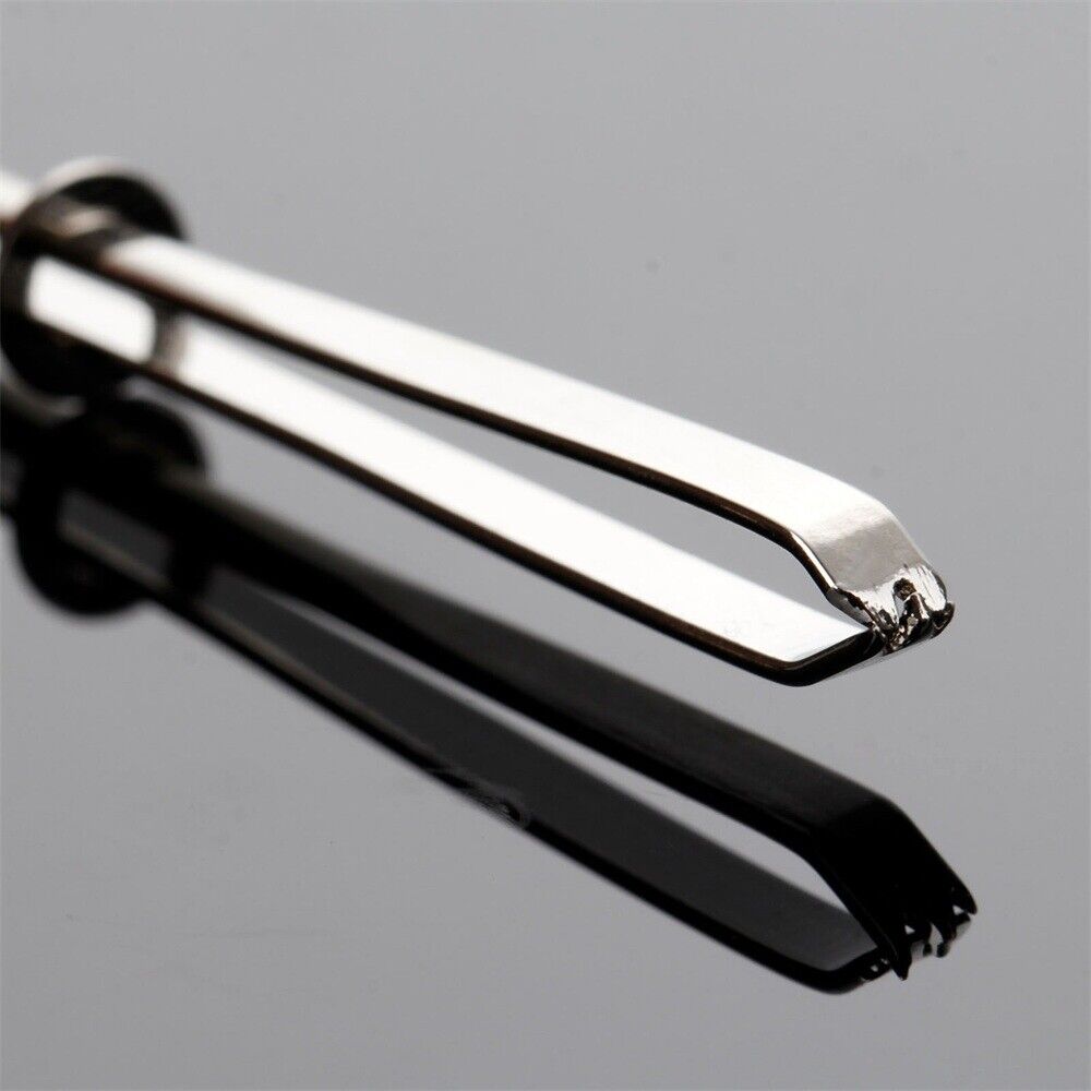 Stainless Steel Threader Self-Locking Tweezer Clip for Elastic Band Sewing Craft