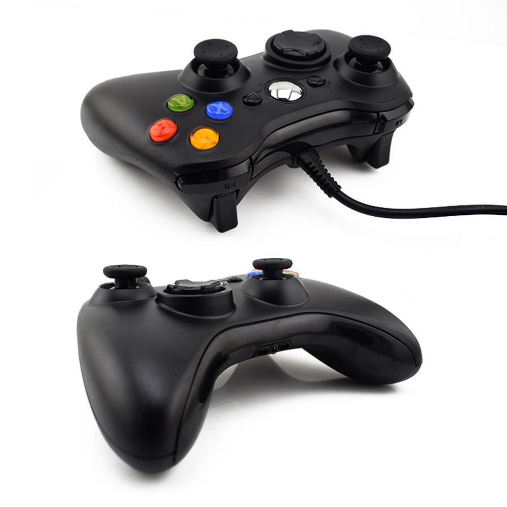 Data Frog USB Wired PC Gamepad Game Handle Joystick for Windows(Black)