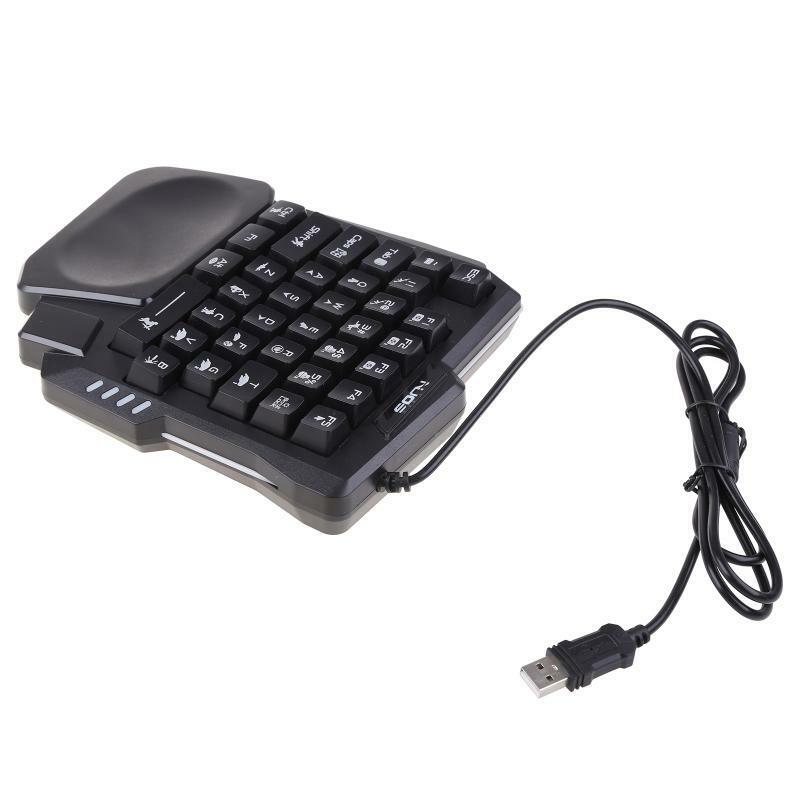 Mechanical Gaming Keyboard Full Key 35 USB Wired PC Gaming Keyboard One-Handed